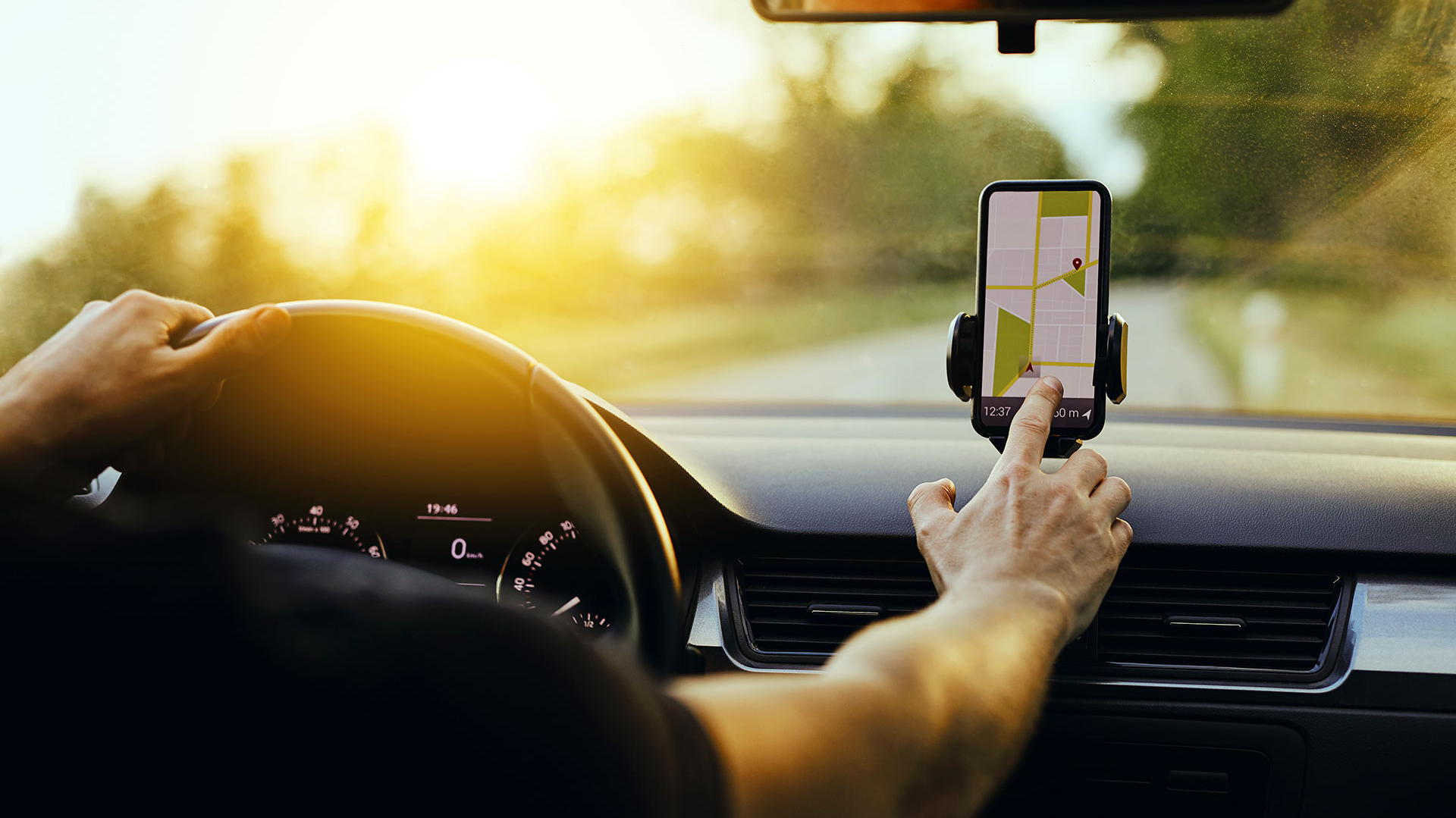 GPS navigation with mobile phone