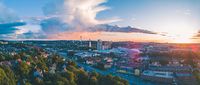 KTC8177 A panoramic photo of Gothenburg city in Sweden  Aerial shot taken during sunset on a beautiful summe