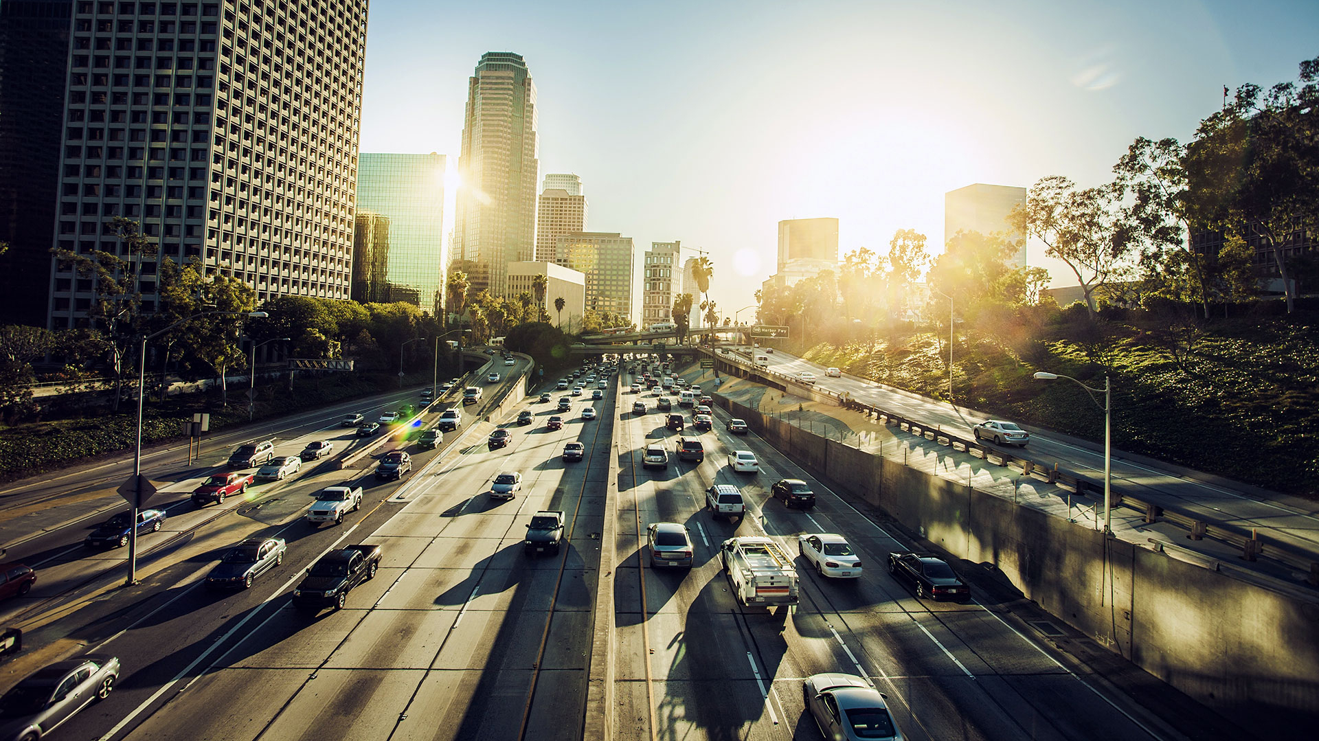 Traffic in Downtown Los Angeles
