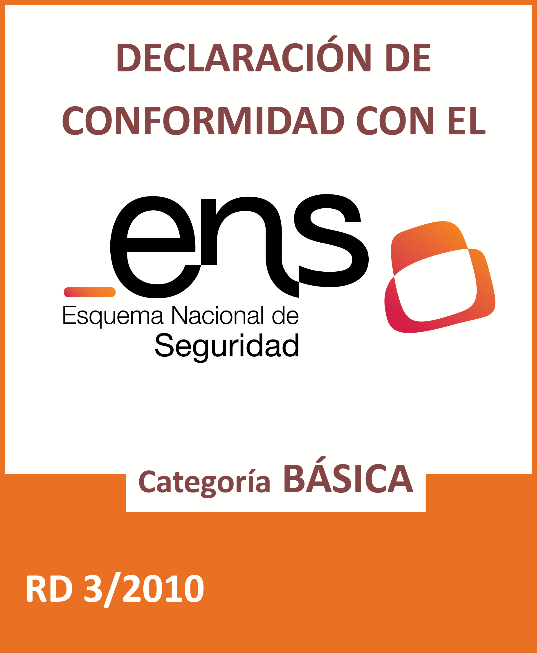Stamp Declaración de confirmidad con el esquema national de seguridad