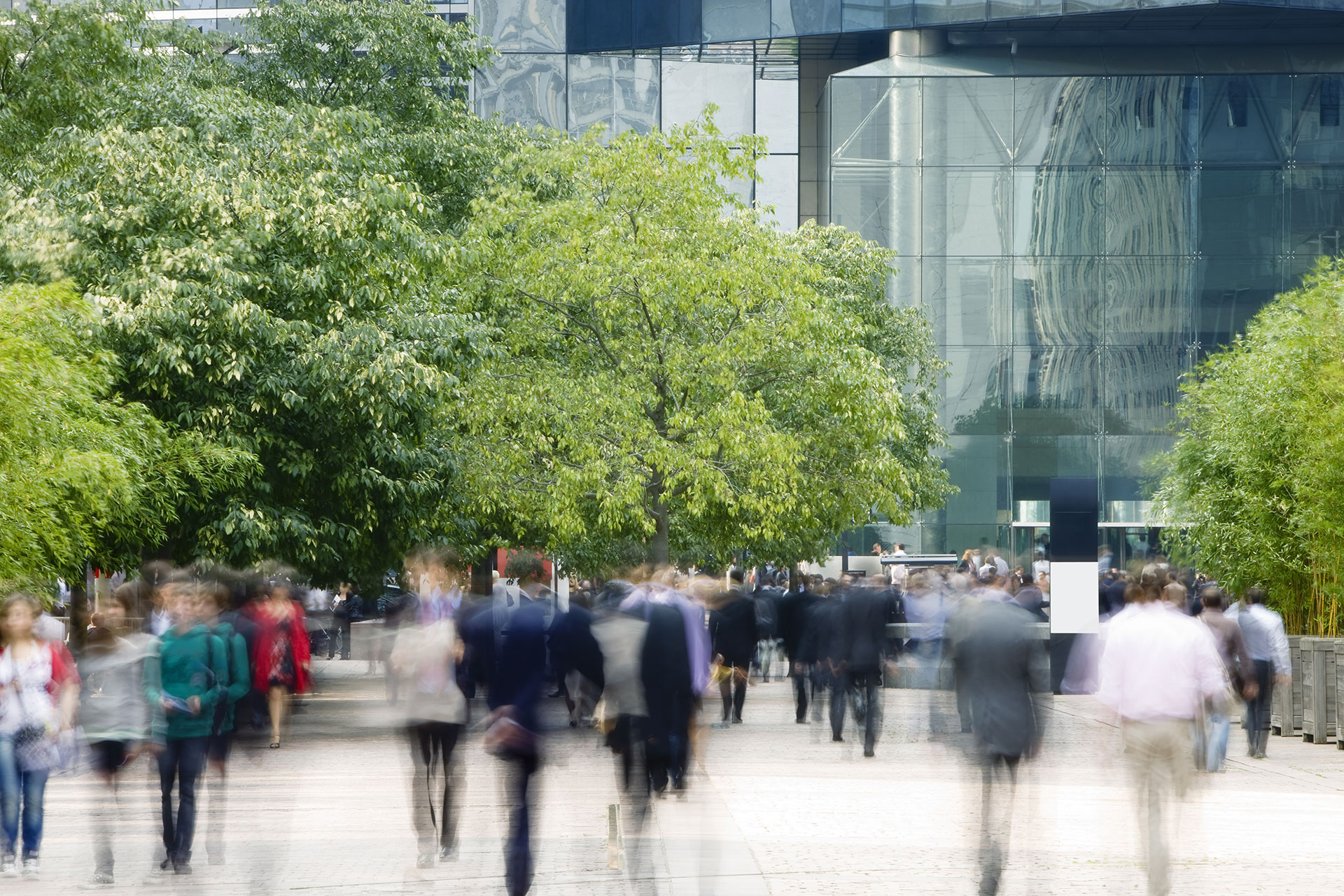 KTC3450 Commuters Walking in Financial District