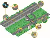 Eine Karte einer Autobahn.