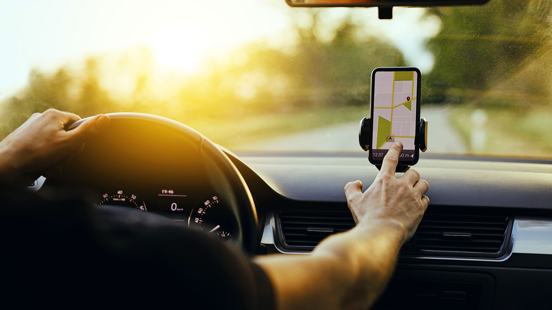 GPS navigation with mobile phone