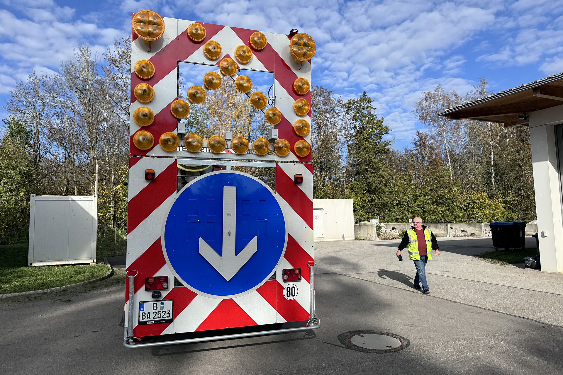 Roadworks warning