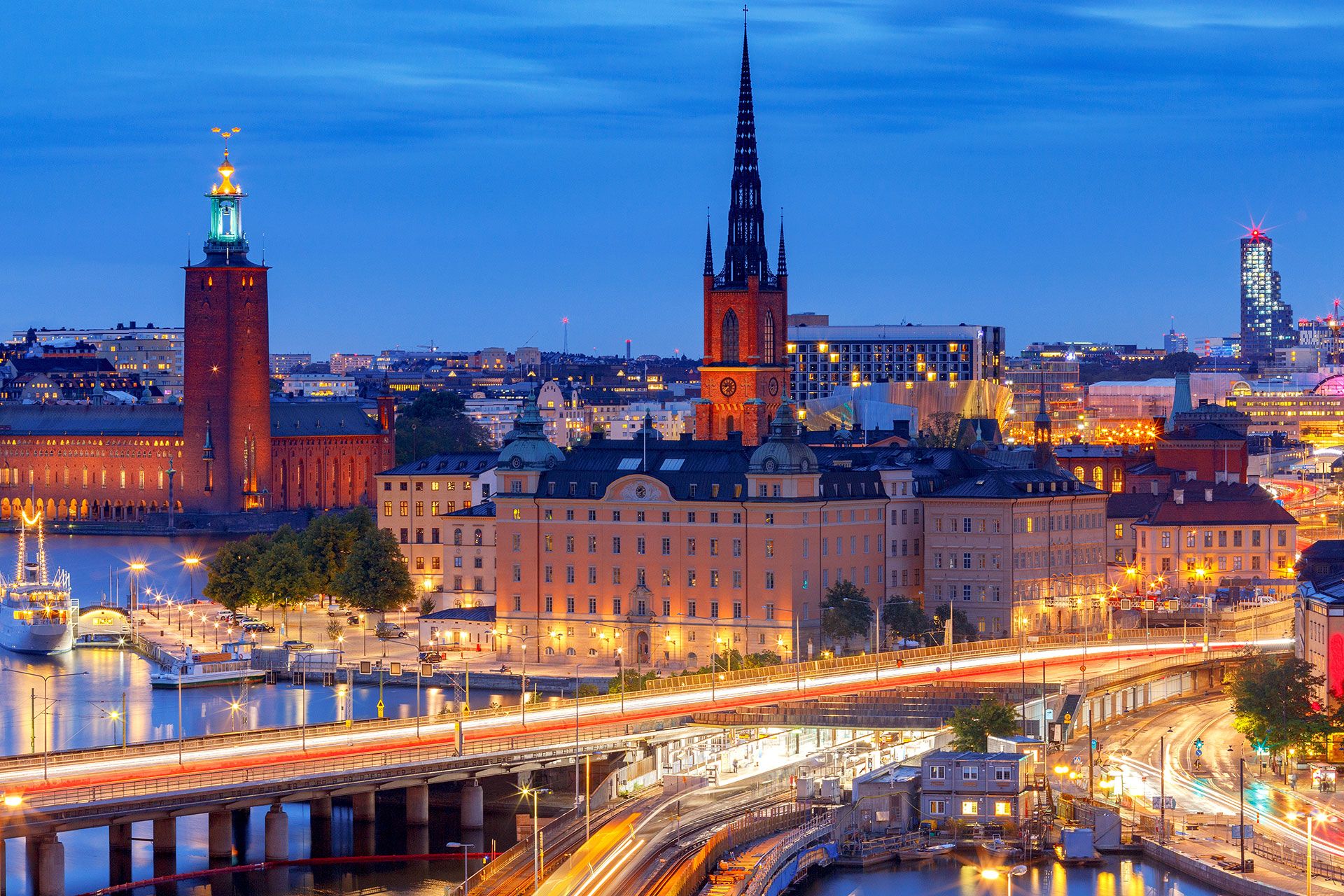 Stockholm at sunset, SE