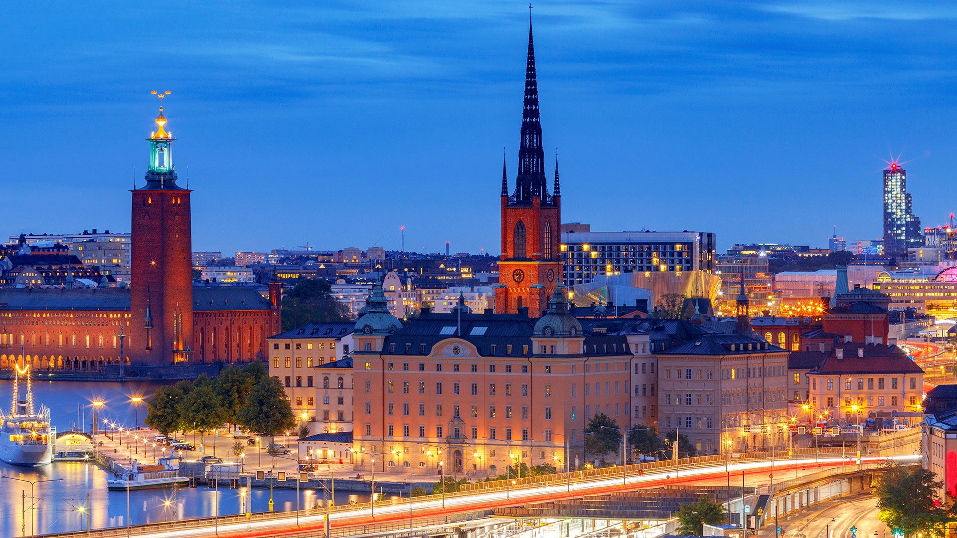 Stockholm at sunset