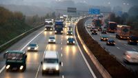 German motorway early in the morning