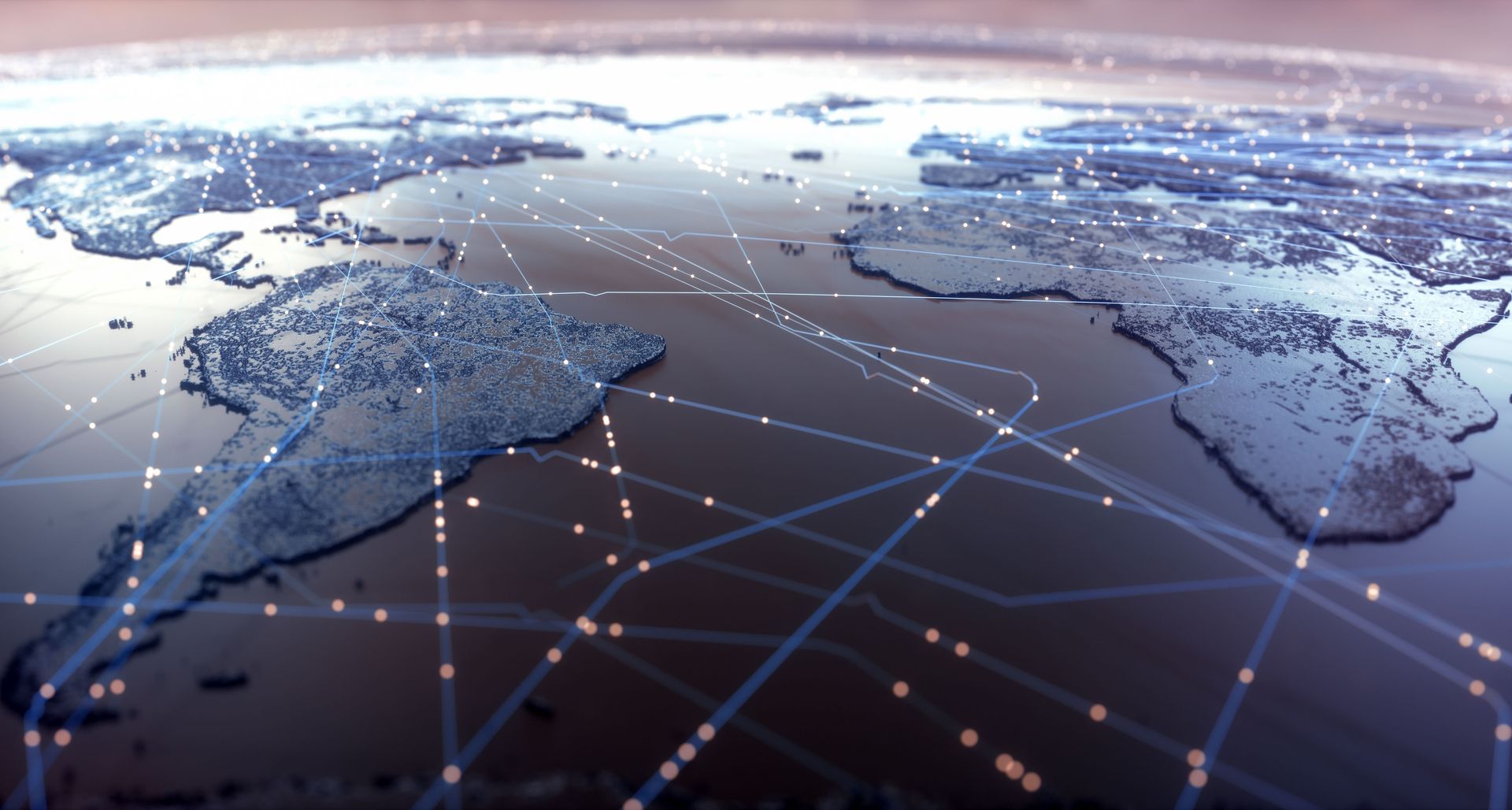 Weltkarte mit Ozeanen