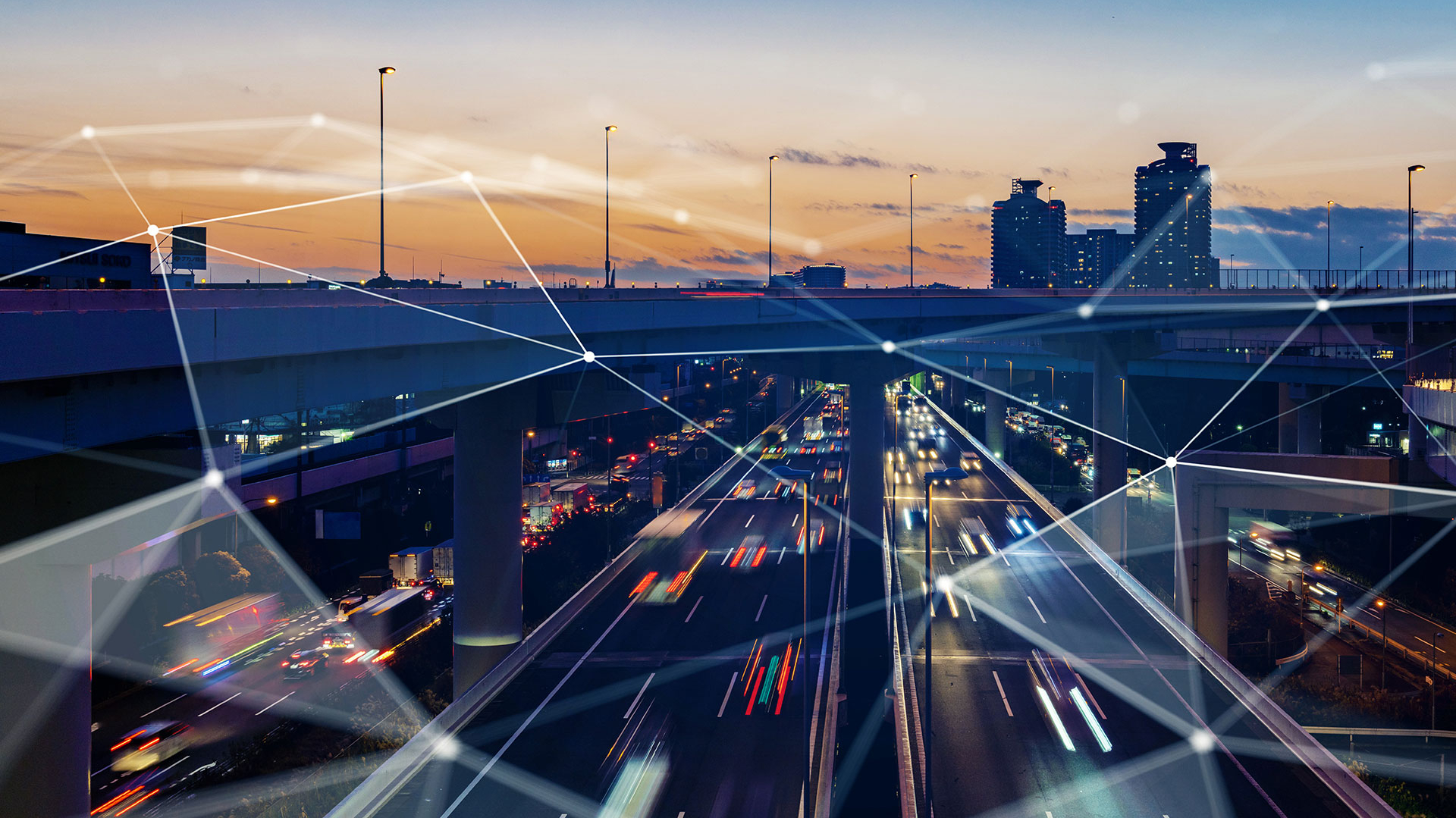 Smart city and communication network concept