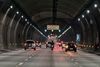 Tunnel on road with car traffic
