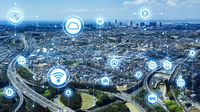 Smart City - Communication network concept