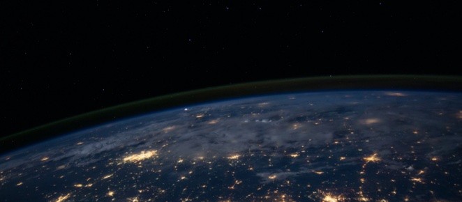 Blick auf die Erde aus dem Weltraum