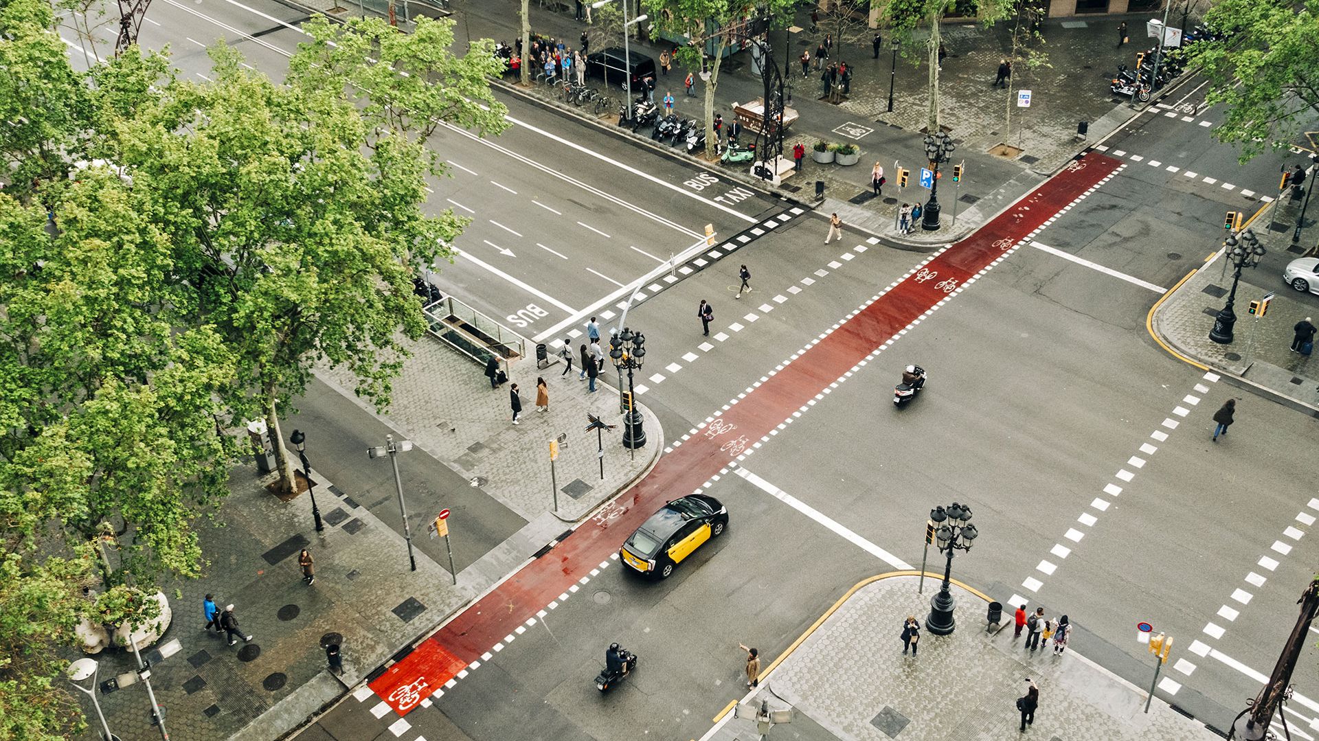 View of street in Barcelona, ES